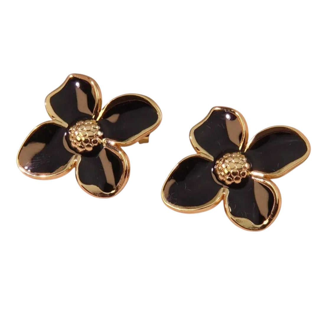 Arete flor esmaltado