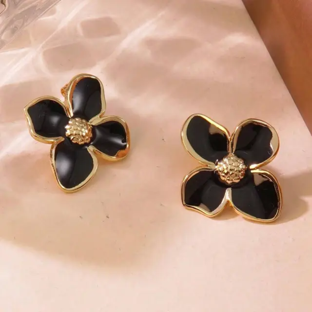Arete flor esmaltado