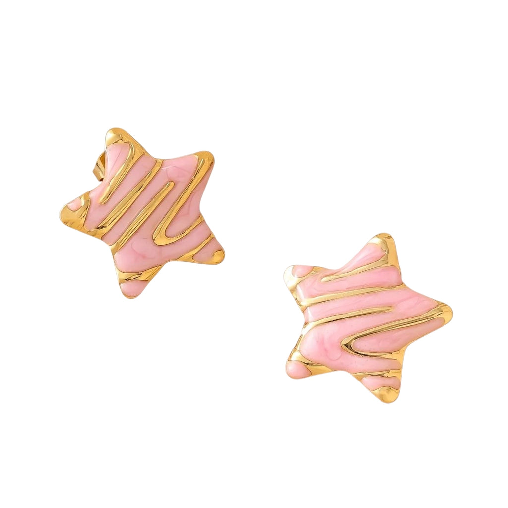 Arete estrella esmaltado