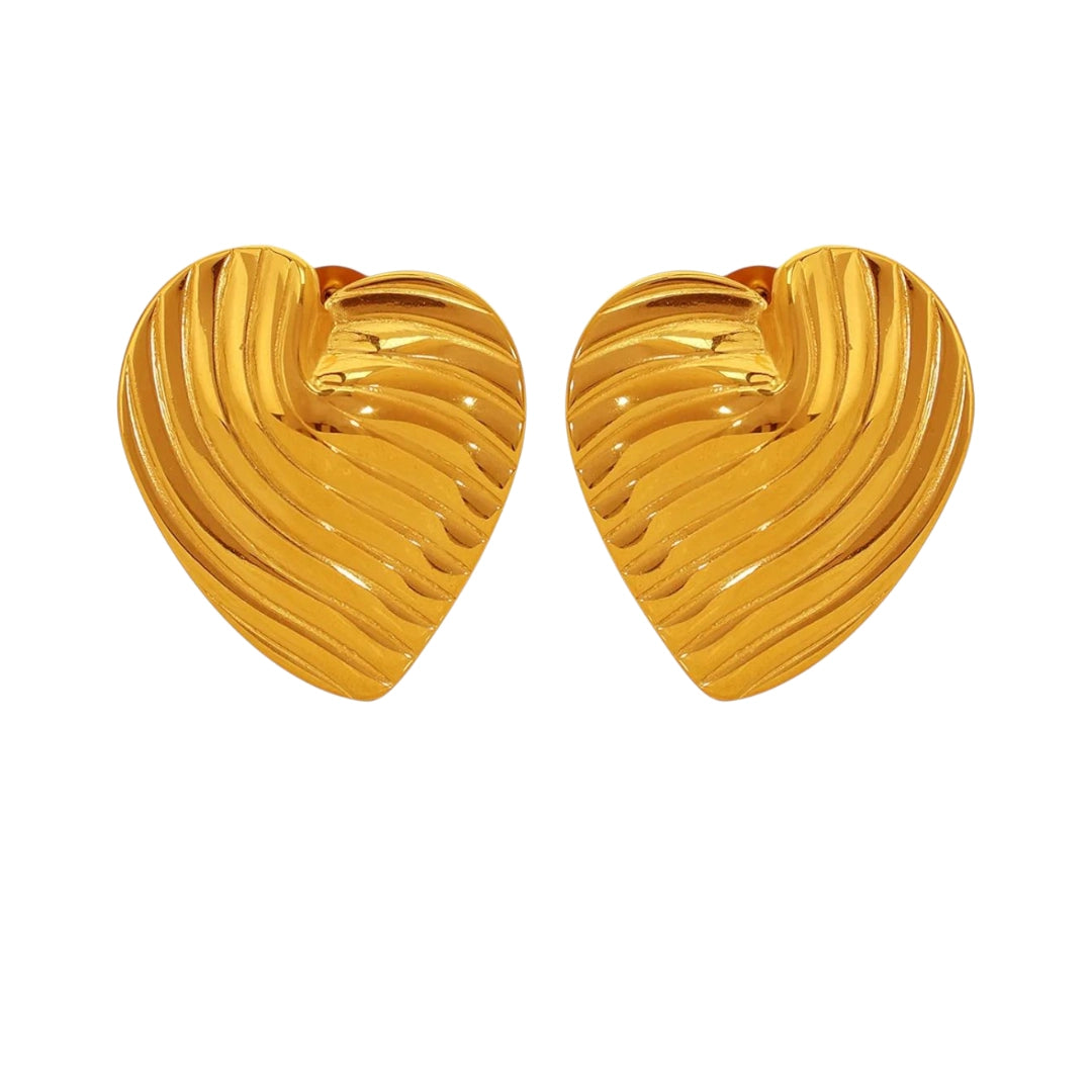 Arete lineado corazón