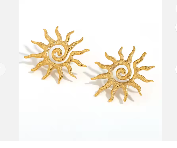 Arete girasol en espiral