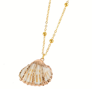 Collar de cuentas conchas marinas estilo bohemio