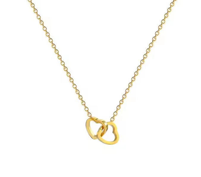 Cadena de clavícula con colgante de corazón de amor retro