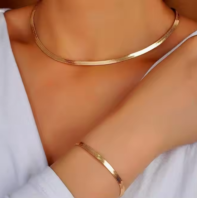 Collar + pulsera de de serpiente