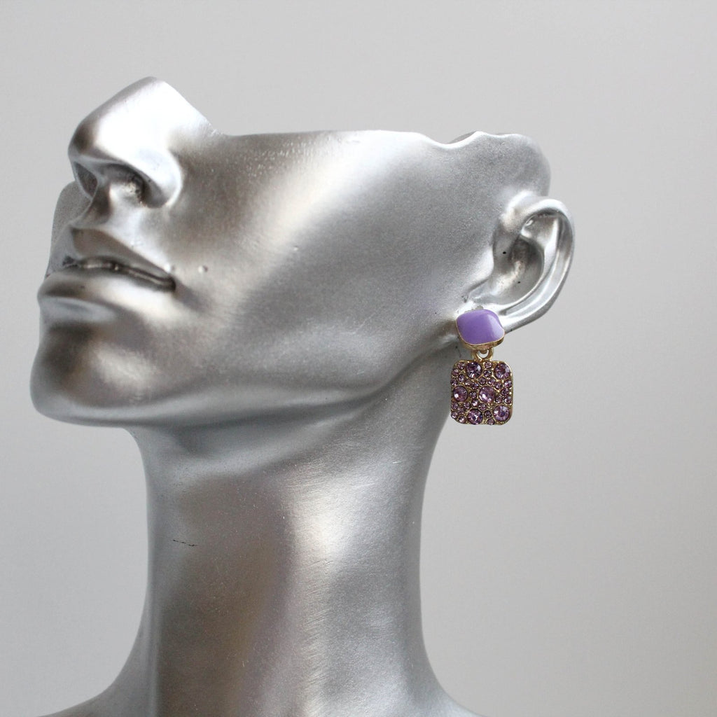 Arete cuadrado con circones