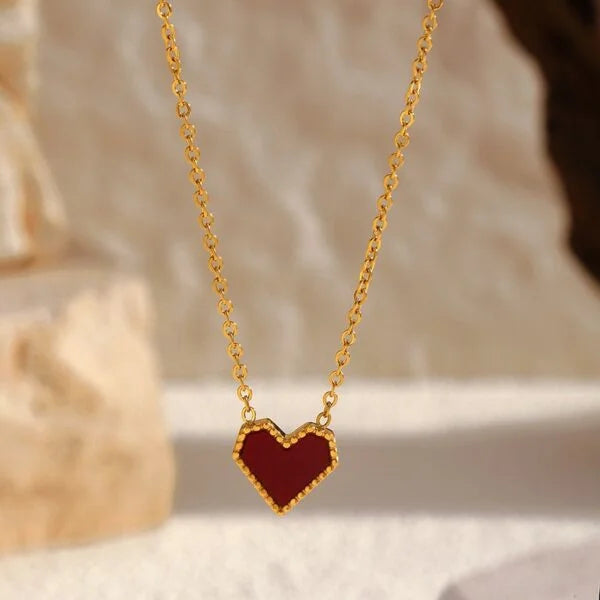 Collar Corazón rojo