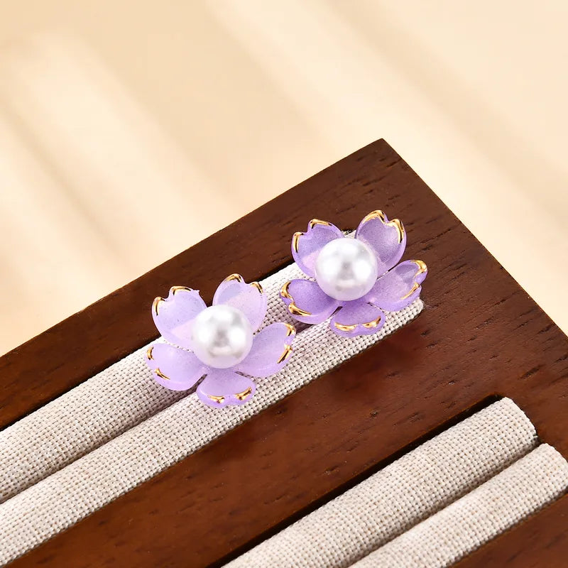 Arete diseño floral