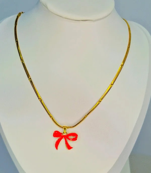 Collar lazo rojo
